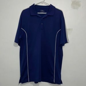 Size XL Men's PGA Tour Golf Polo Navy and White